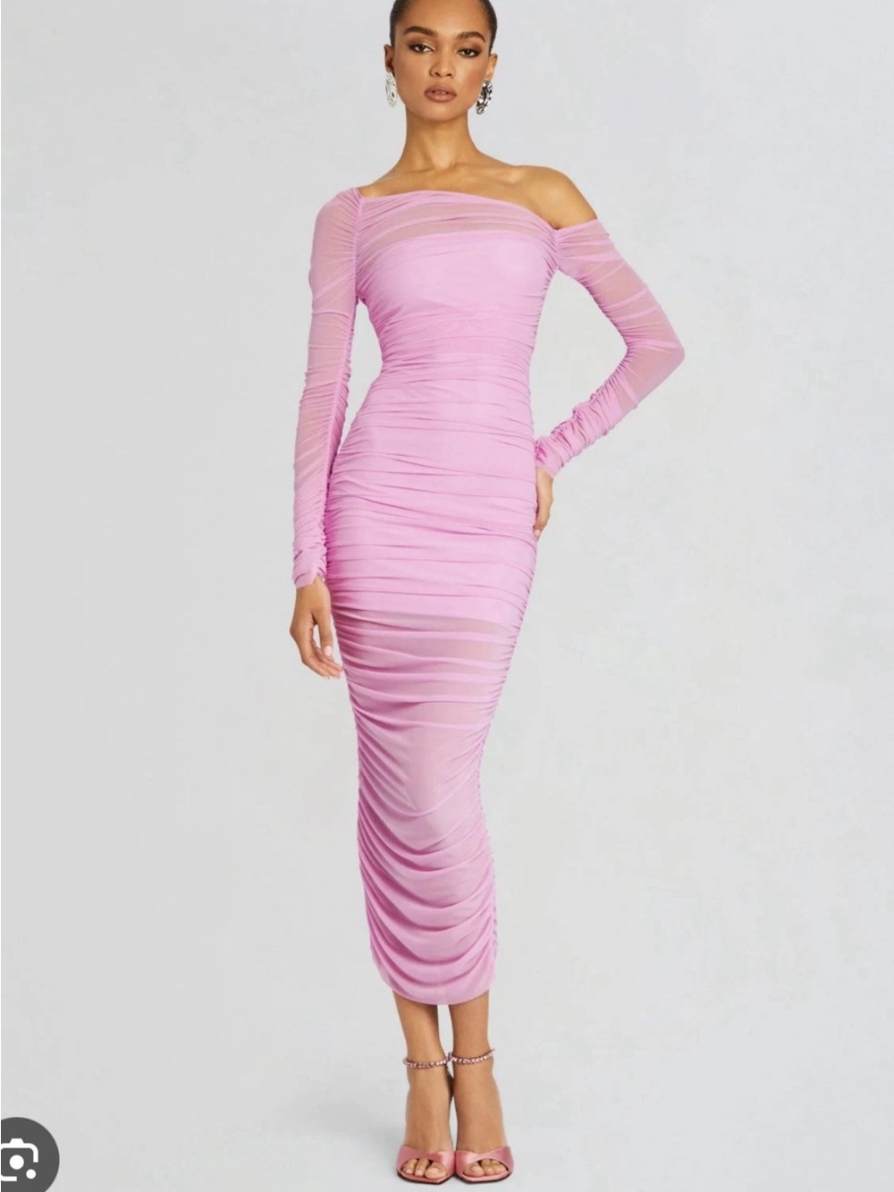 NWT SER.O.YA (Seroya) Chantae Mesh Dress in Cherry Blossom (Women’s Small)
